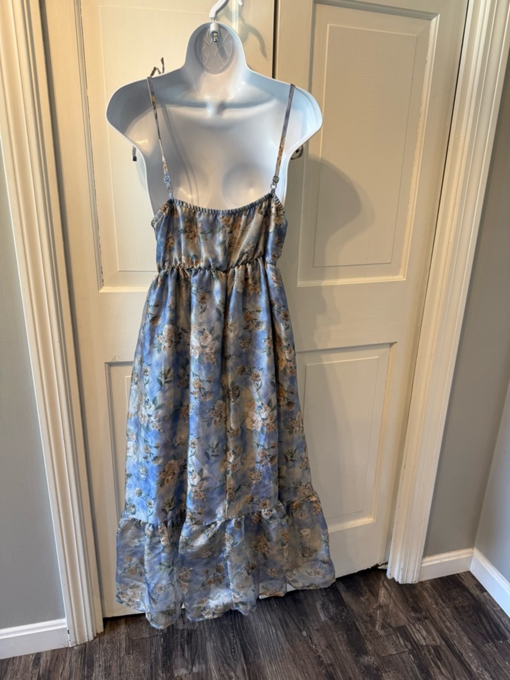 wild fable Blue Floral Tiered Sun Dress - Picture 3 of 6